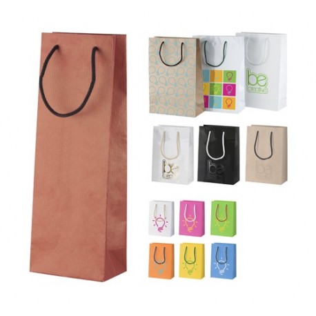 Individualaus dizaino popierinis krepšys vynui "CreaShop W"